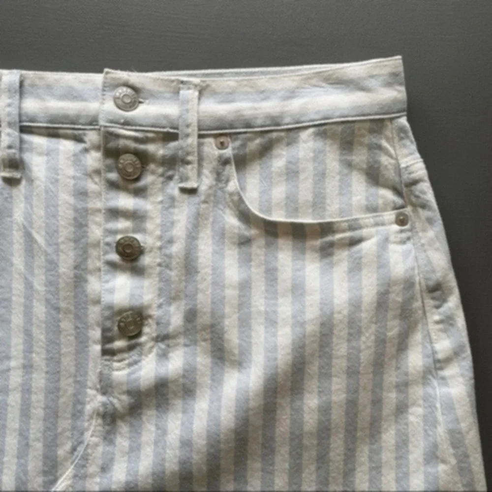 Madewell Stretch A-Line Mini Skirt in Pompano Stripe​​​​